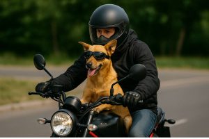 faire de la moto avec son chien